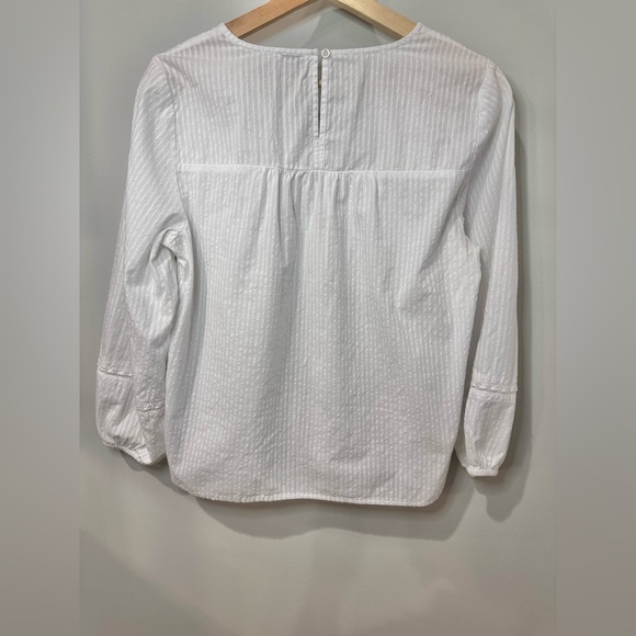 J. Crew Factory White Petite Lightweight Cotton Top - Picture 3 of 12